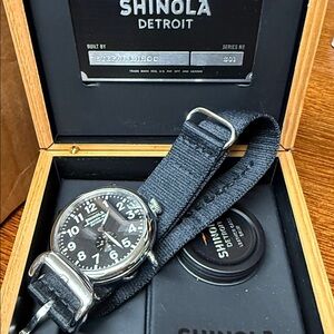 Shinola Detroit Argonite 1069 The Runwell Watch - 47mm- needs battery & pins